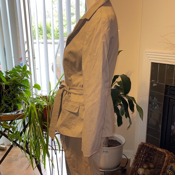 Khaki Two-Piece Suit Set - Picture 9 of 14